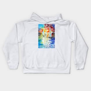 Sailboat at sunset Kids Hoodie